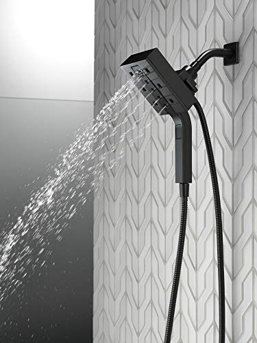 Image of Delta Faucet 58473-BL H2Okinetic In2ition 4-Setting Two-in-One Shower, Matte Black