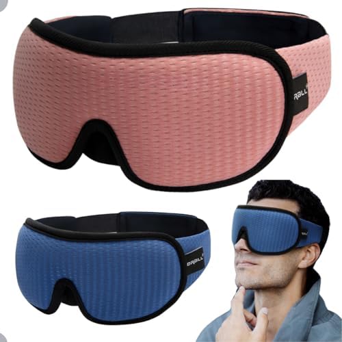 Máscara para Dormir 3D Premium, Tapa Olhos Ajustável, Design Anat...