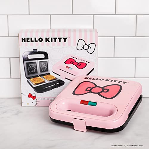 Uncanny Brands Fabricante de Queijo Grelhado Hello Kitty - Panini Press e Churrasqueira Interna Compacta - Imagem 5