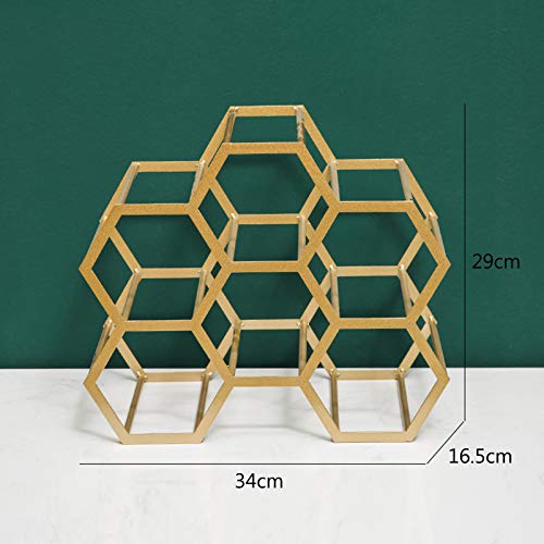 Soporte de vino dorado para 6 botellas de mesa miniatura 2