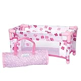Manhattan Toy Baby Stella Take Along Baby Doll Crib Accessory Set for 15