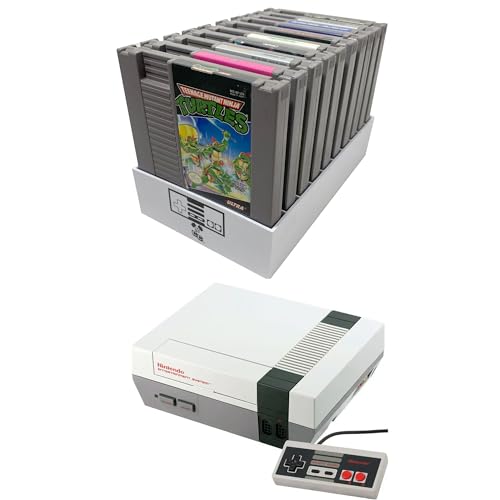 Image of Collector Craft, White, NES Compatible Cartridge Holder, NES Game Tray, Holds 10 Games, Clutter Reducing, Retro Video Game Collection, Works with Nintendo Entertainment System NTSC and PAL Cartridges