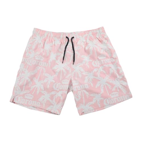Corona Color-Changing Palm Trees & Logo Men's Pink Boardshorts