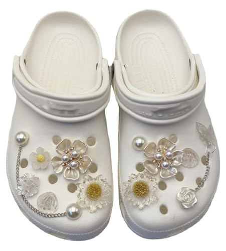 Traziewell Desenhos para sapatos, design de borboleta de metal com diamantes de imitação, com botões, design brilhante, pedras preciosas para sapatos para mulheres e meninas, sandálias tipo tamanco