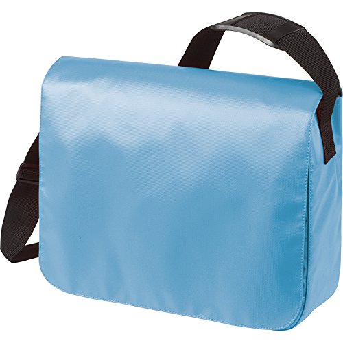 Sacoche HALFAR en toile bleu clair avec fermeture zippee