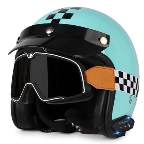 Casque jet moto bluetooth homologué ECE avec lunettes intégrées taille 2XL