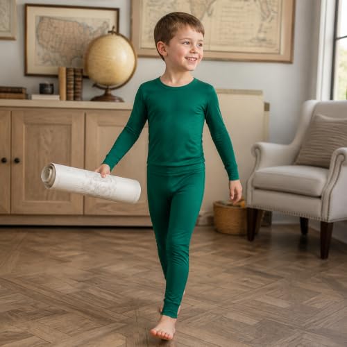 Image of BABY 2T-10Y Toddler Kids Girls Boys Soft Comfy Viscose 2pcs Set Long Sleeve Plain Shirts and Pants Sets
