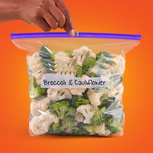 Image of Heavy Zipper Bags - Pack Of 10 | Leakproof | Reusable | Food-grade Zip Lock Bag For Fridge, Kitchen Storage & Travel | Multipurpose Ziplock Pouch For Food Storage & Packing (Purple)(T-38)