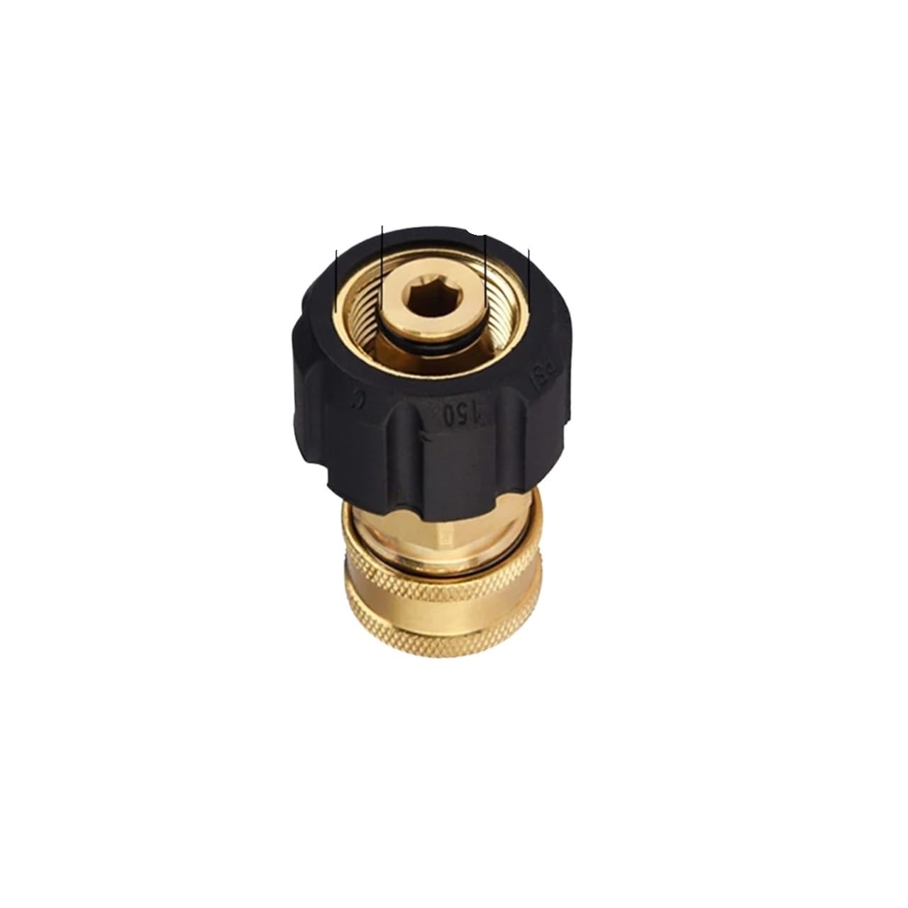 Connettore for tubo in ottone,Raccordi for tubo da giardino in ottone,Kit di raccordi for tubi a sgancio rapido,Set di adattatori for idropulitrice Kit di collegamento rapido Metrico M22 15 mm femmina
