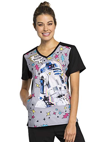Tooniforms Star Wars R2-D2 Women's Scrub Top