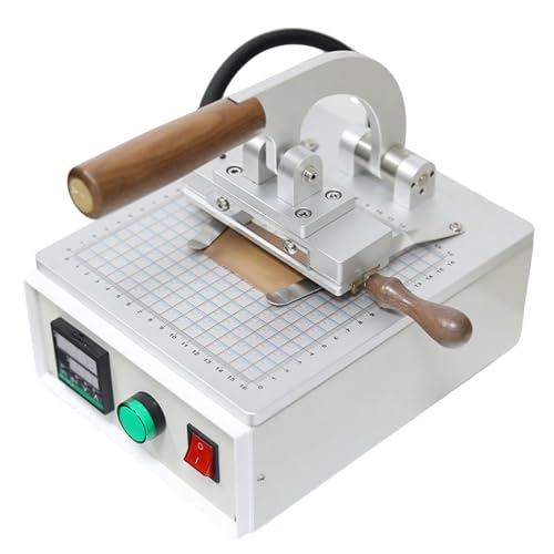 Manual Tipper Stamper, 200 W Leather Hot Foil Stamping Machine, Hot Foil Stamping Machine with 26 Letter Dies, with Double Heating Tubes