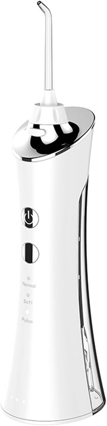 Water Dental Flosser Cordless for Teeth - 3 Modes Dental Oral Irrigator, Portable and Rechargeable IPX7 Waterproof Powerful Battery Life Water Teeth Cleaner (Color : White)