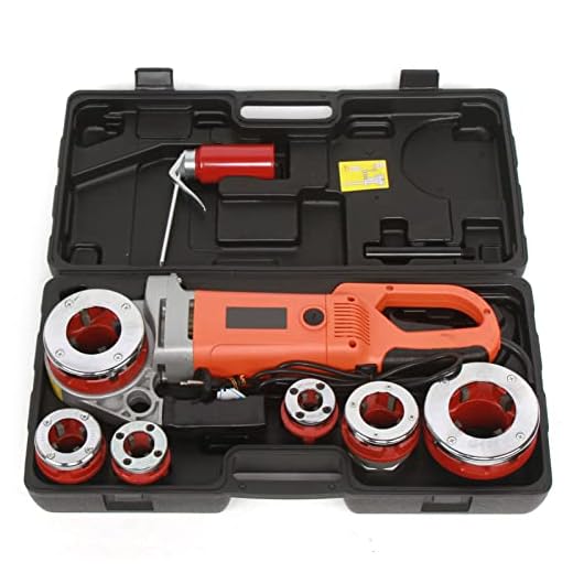 110V Portable 2300W 50HZ 25 r/min Electric Pipe Threader Tool Kit Tapping Machine Pipe Cutter Kit 6 Dies 1/2-2" HD Pipe Cutter w/Clamp USA