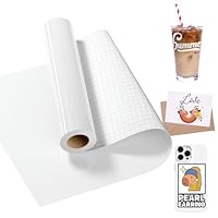 Likcut Glossy White Permanent Vinyl - 12\" x 15 FT White Adhesive Vinyl Roll Compatible with Cricut Machines, Silhouette Cameo for DIY Home Decor, Commercial, Decals and Signs