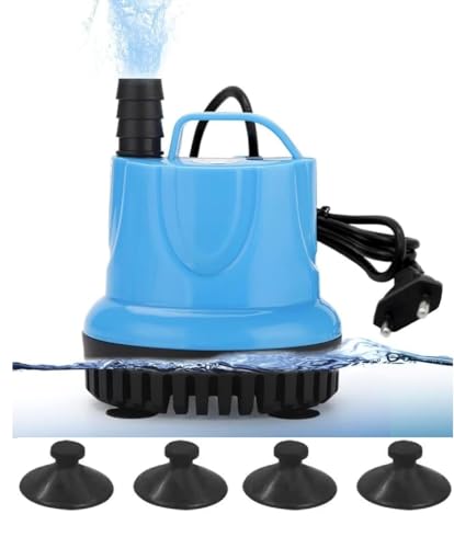 Image of Asian Pumps & Machineries 60W Bottom Suction Submersible Water Pump 220V For Aquarium, Ponds, Hydroponic and Water Fountains 3500L /Hr Lifts Upto 3.8 M With 4 Nozzles