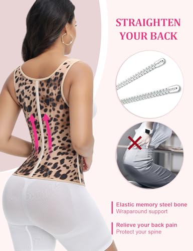 Image of SHAPSHE Waist Trainer for Women, Tummy Control Sports Girdle, Workout Body Shaper with Adjustable Shoulder Strap