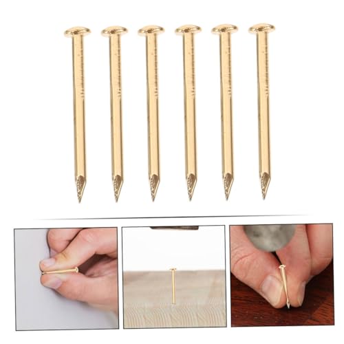 200 pcs Clavos de Cabeza Redonda de Cobre para Muebles y Colgado de Cuadros, Alta Penetración para Proyectos DIY y Decoración de Hogar miniatura 2