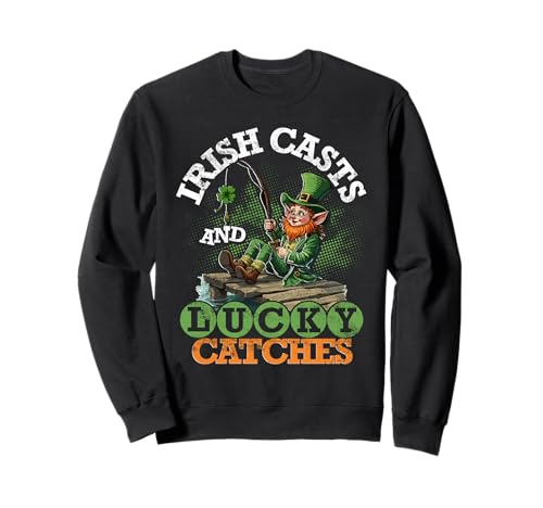Fishing Leprechaun St Patricks Day Sudadera