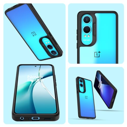 Image of KAPAVER Impulse Series Back Cover Case for OnePlus Nord CE 4 Lite (TPU+PC) (Black)