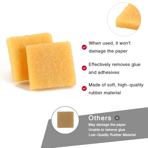 image for WHTCHSU 2pcs Glue and Residue Eraser Rubber Cement Cleaner for Removin
