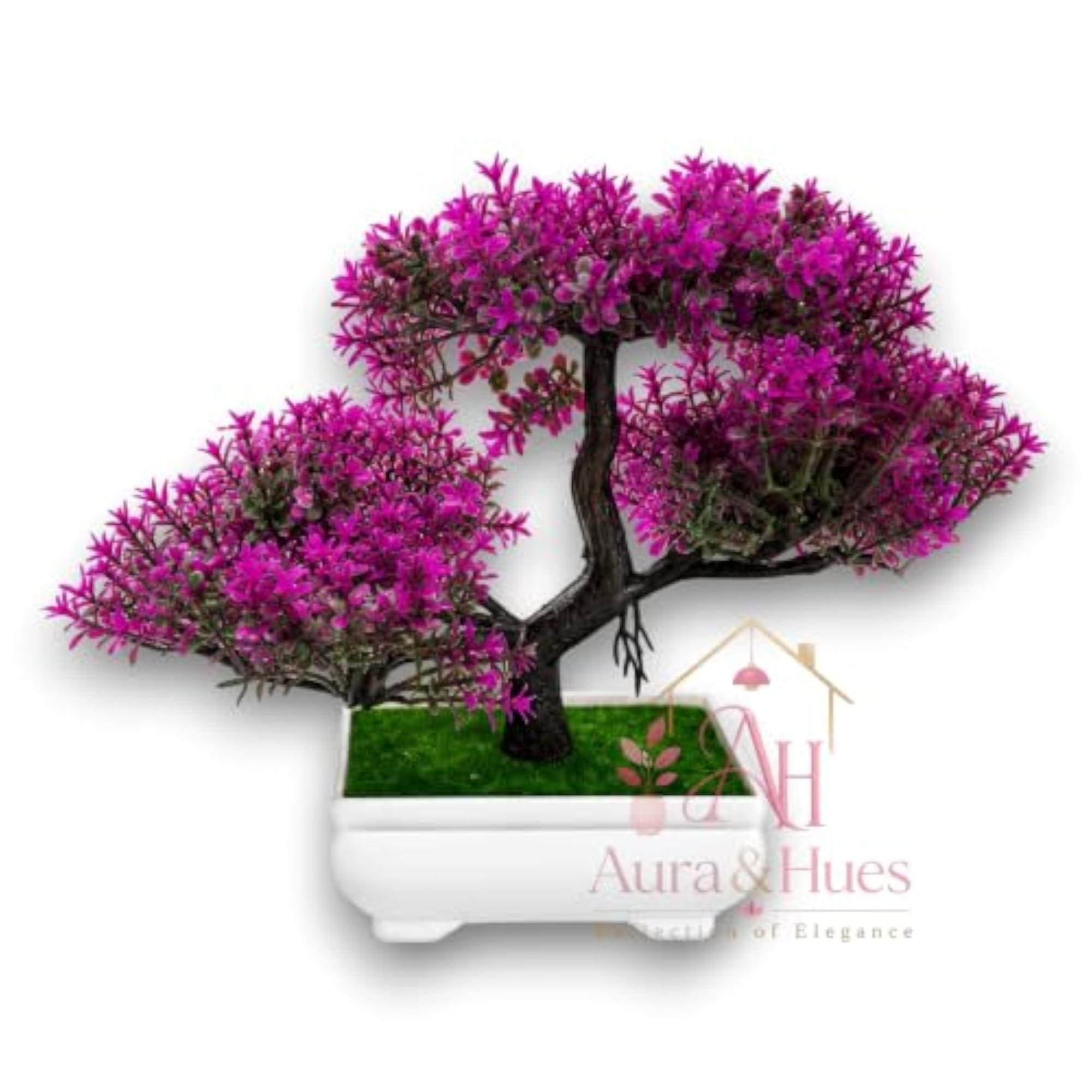Aura & Hues Artificial Purple Bonsai Plant