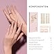 NAILOG Nagelfolie UV Härtend, 34 Stück Ombre Nagelsticker Selbstklebend, Lang Anhaltende Gel-Nagelstreifen, UV Gel Nagelfolie in Salonqualität, New Dawn