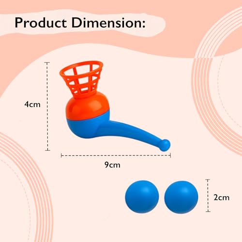 Image of SNAPTRON Return Gifts for Kids, 6Pcs Magic Blow Pipe & 12Pcs Floating Ball Birthday Return Gift for Kids Creative Magic Blowing Ball Toy Party Game for Kid & Adults