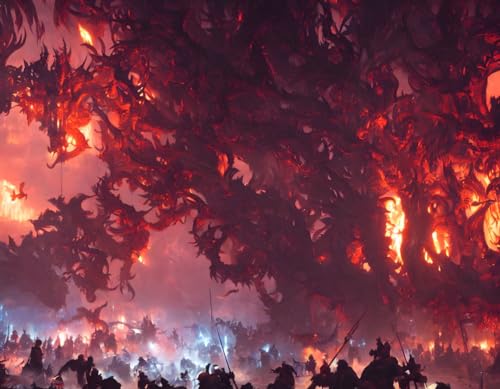 Pandemonium L'Aube des Démons poster GerRit peinture sur toile 58x90 cm