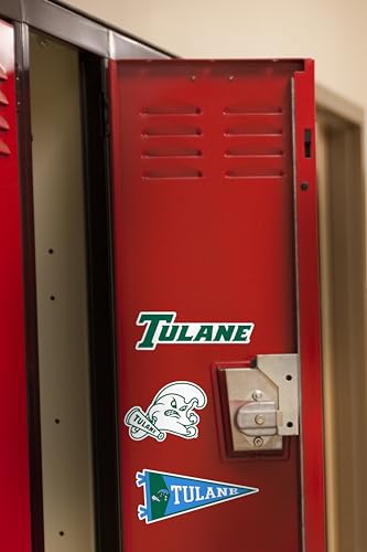 Image of Tulane University 10ct Vinyl Sticker Pack - Large Waterproof Tulane, Green Wave, Mascot & Pennant Decals for Laptops, Water Bottles, Tablets, Scrapbooks, Vehicles & More - Officially Licensed Designs