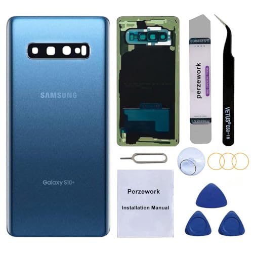 Vitre arrière Samsung Galaxy S10+ Plus bleu prisme oem de rechange
