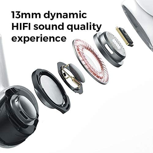 Image of joyroom JR-T03S PRO Active Noise Cancelling TWS Wireless Airpod Bluetooth 5.0 360mAh Charging case White Color