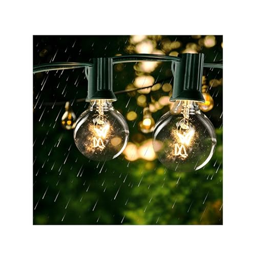 Formosa 26ft Clear Incandescent Christmas String Lights Indoor G40 Shatterproof Bulbs 25 Retro Globe Edison Bulbs Indoor Hanging Lights for Bedroom & Living Room Decor