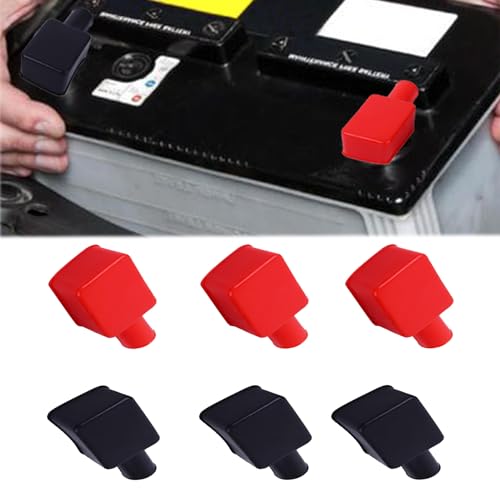 CHRYMUM 6Pcs Battery Terminal Cover, Battery Terminal Protector, Car Insulating ...