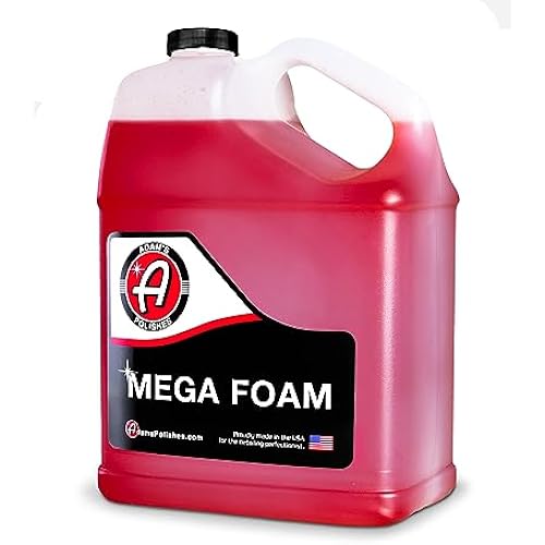 Adam’s Mega Foam Car Wash Soap (Gallon) – pH Neutral, Ultra Concentrated for Foam Cannon, Foaming Spray Gun, or Bucket – Safe for Wax, Sealants & Ceramic Coating – High Suds Car Cleaner