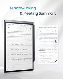 iflytek AINOTE Air 2,8.2-inch E Ink Tablet for Meetings, AI Note Taking Tablet with Blue Folio Case,Voice-to-Text Transcription, Multi-Languages Chatgpt Support,Digital Notebook for Work/Study
