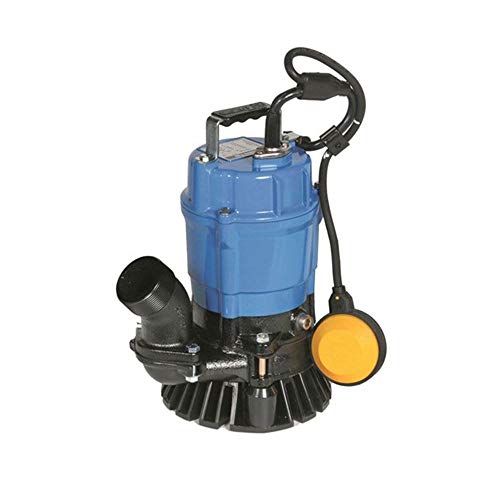 Tsurumi HSZ2.4S; Float Operated semi-Vortex Submersible Trash Pump w/Agitator, 1/2hp, 115V, 2' Discharge