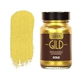 Guild Lane Super GILD Liquid Gold Acrylic Paint - High Pigment Metallic Enamel for Wood, Metal, Ceramics, Glass, Plastic, Canvas & More - Water-Based, Non-Tarnish Finish - 60ml