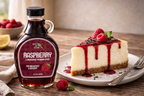 Image of Green Jay Gourmet Raspberry Syrup - 3 Ingredient Fruit Syrup - 2 x 8 Oz | Non GMO & Preservative Free, Perfect for Breakfast, Pancakes, Waffles, French Toast, Coffee, Drinks & Desserts