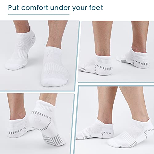 Image of Airacker Ankle Athletic Running Socks Cushioned Breathable Low Cut Sports Tab Socks for Men and Women (6 Pairs)