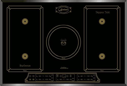 Kaiser Herdset EH 6726 ElfAD + KCT 7797 FI Em, Retro Einbau Backofen 80L, Elektro Backofenset – 11 Betriebsfunktionen + Retro Einbau Induktions Kochfeld 77 cm, Schwarzes Glas mit Facette – Bild 8