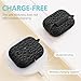 Case Compatible with AirPods Pro 3 Generation 2025 Cover with Keychain, Gawnock Engraved Leopard Skin Soft Cover for AirPods Pro 3 Case Full Protection,Front LED Visible, Black