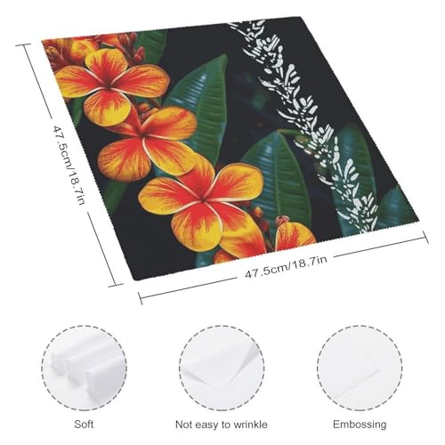 Servilletas de Tela con Flores Hawaianas, Paquete x4 miniatura 2