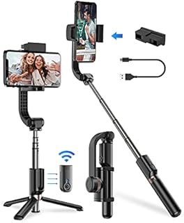 APEXEL Gimbal Stabilizer For Smartphone, 360°Rotation Auto Balance Selfie Stick Tripod With Wireless Remote,1-Axis Gimbal Anti-Shaking Stand Stabilizer, Extendable,For iPhone/Samsung Galaxy/Huawei