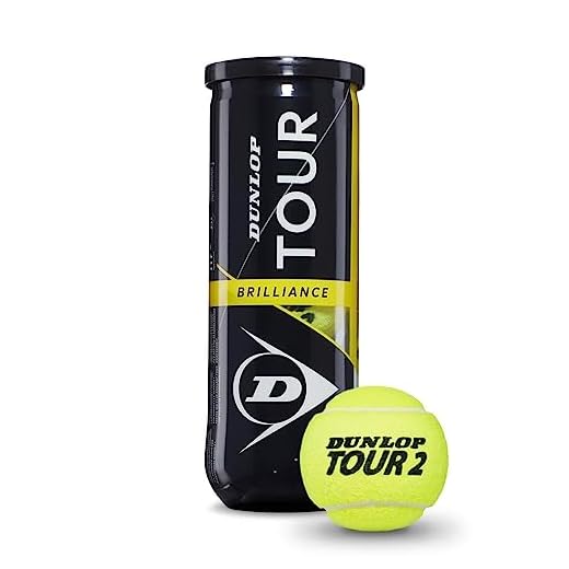 Dunlop 601326 Pelota de Tenis, Tour Brilliance - Bote de 3 Pelotas