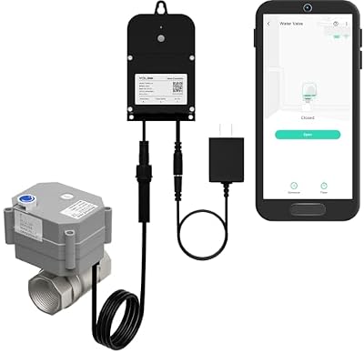 YoLink Wireless Smart Valve Control Kit, 3/4" Stainless Steel Motorized Valve, Wireless Valve Controller 2