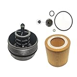 AMCC Oil Filter Housing Cap&Oil Filter（2pcs）Compatible with BMW N20 N52 N54 N55 F10 F25 F26 128i