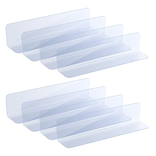Image of WHALE STORE 8 Packs Acrylic Couch Blocker, Transparent Under Bed Blocker 15.74" L x 3.14" H for Prevent Things from Getting Under The Furniture Comes with Strong Tape for Hard Surface Floors Only
