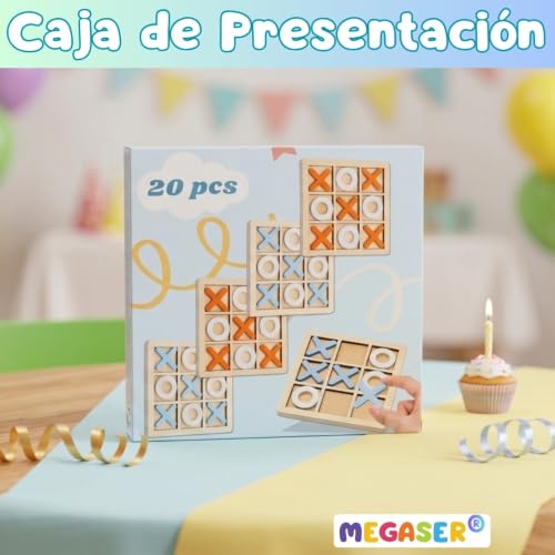 Miniatura 9 de 20 Pcs Mini Juegos Tres En Raya, Regalos Cumpleaños Niños Colegio, Detalle Cumpleaños Infantil Para Invitados, Alumnos Primaria, Madera Suave, Envase Individual Para Regalos, Pack 20 Juegos 3 En Raya