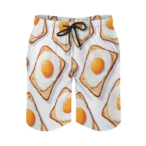 Hamburger Pattern Men's Athletic Running Shorts with Pockets Lightweight Beach Shorts Quick Dry3