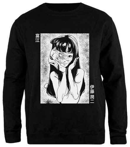 Oldrytee Tomie Junji Ito Sudadera Negra Tipo Jersey Unisex De